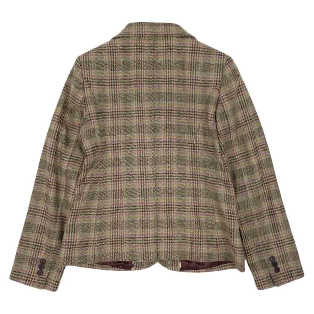 ダックス チェック テーラード ジャケット レディース ブラウン系 14