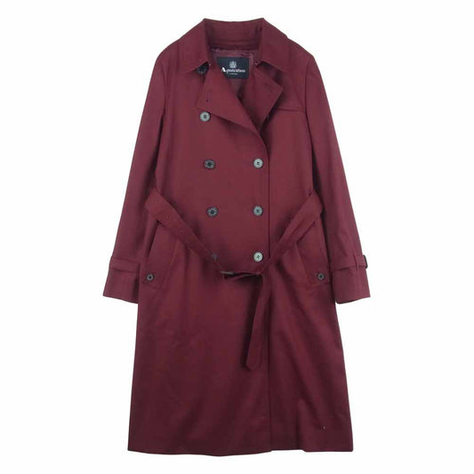 Aquascutum アクアスキュータム LONDON 5006450250-78 Loro Piana ロロピアーナウール生地使用 ウールライナー付 トレンチコート ワインレッド系【美品】【中古】