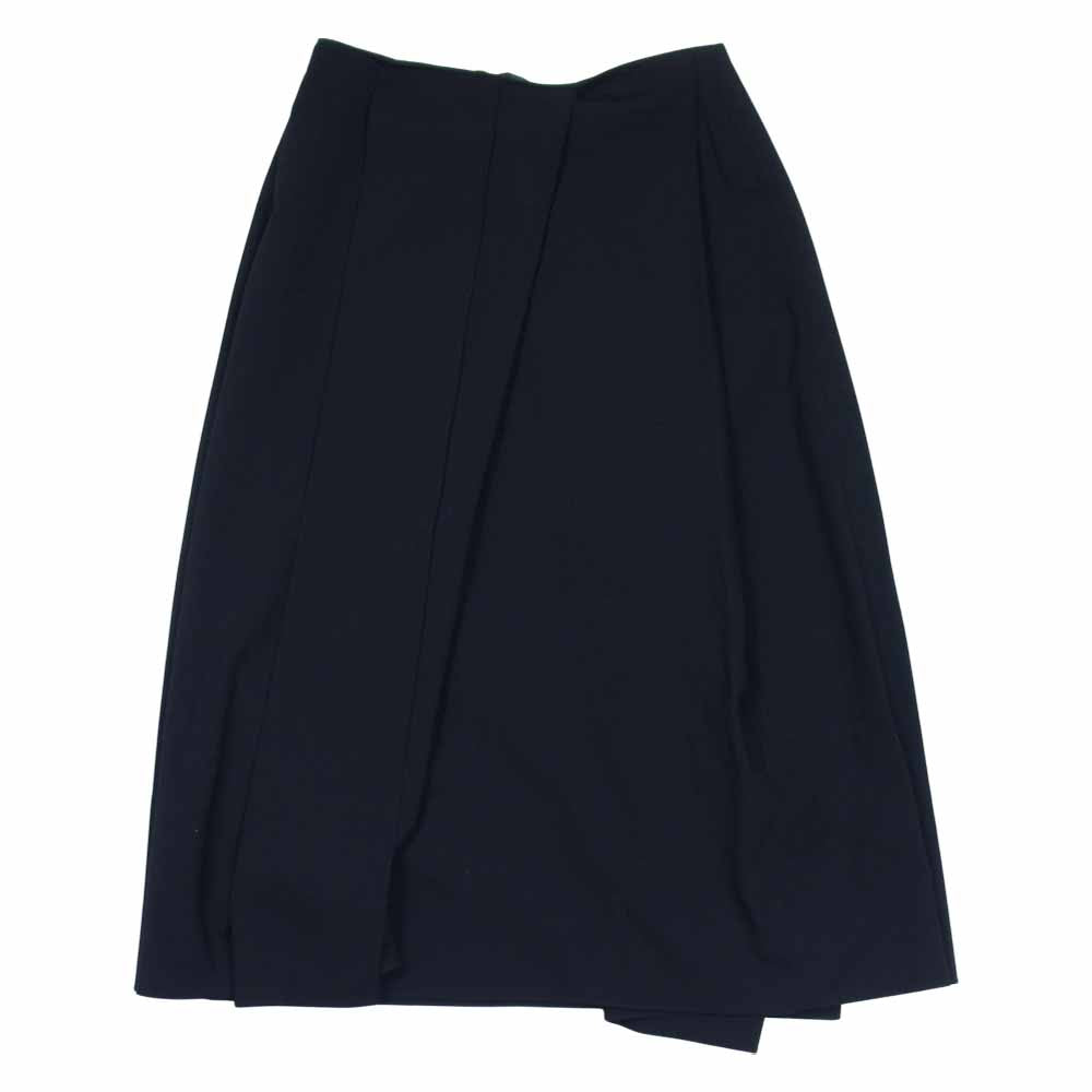 ルッツヒュエル 国内正規品 ランダムプリーツ ラップスカート ブラック系 34【中古】
