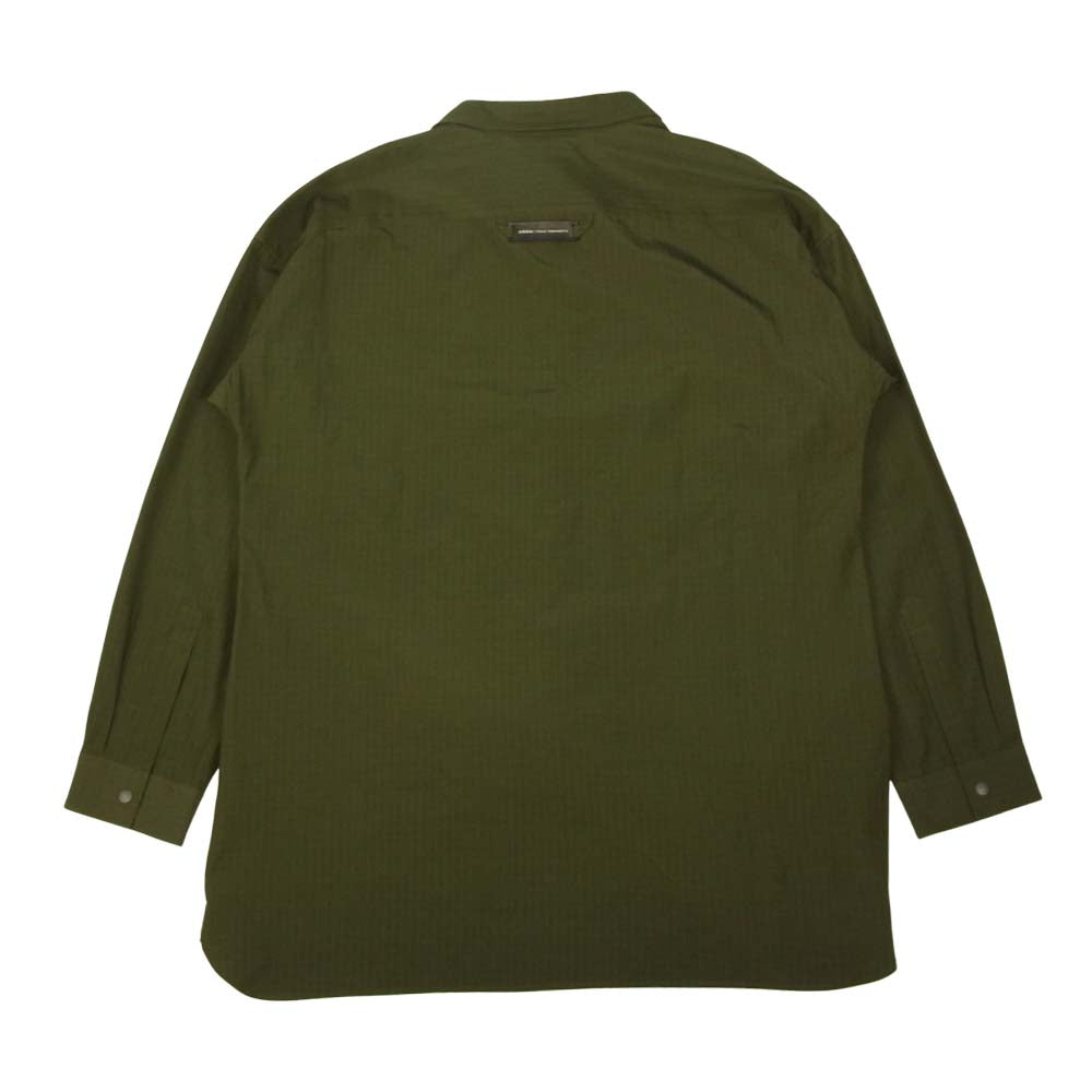 Yohji Yamamoto ヨウジヤマモト Y-3 ワイスリー GV4223 M CLASSIC LGT RIPSTOP OVER SHIRTS リップストップ オーバー シャツ カーキ系 L【中古】