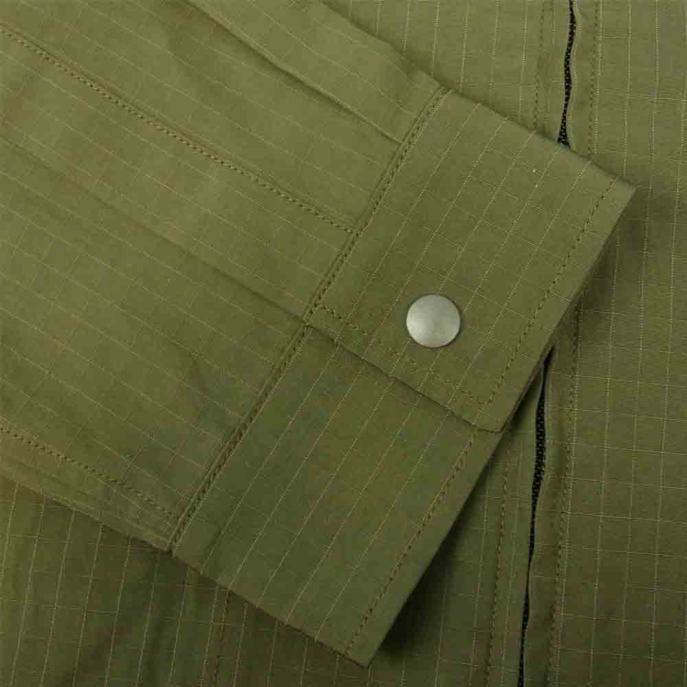 Yohji Yamamoto ヨウジヤマモト Y-3 ワイスリー GV4223 M CLASSIC LGT RIPSTOP OVER SHIRTS リップストップ オーバー シャツ カーキ系 L【中古】