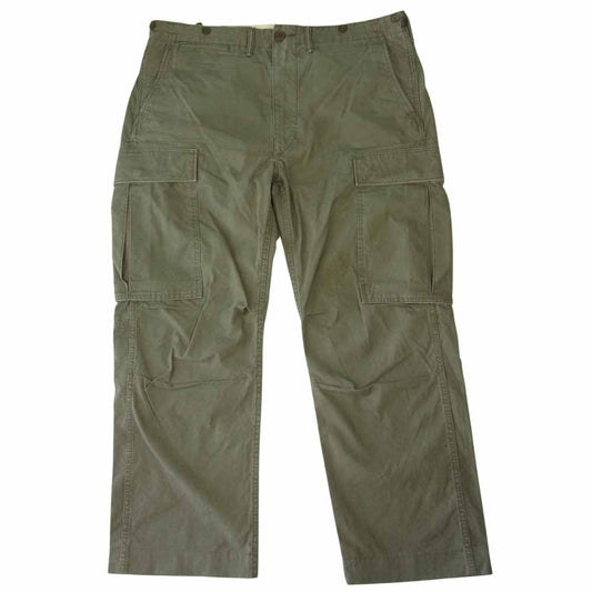 RRL ダブルアールエル 国内正規品 USED加工 ミリタリー カーゴ パンツ カーキ系 36【美品】【中古】