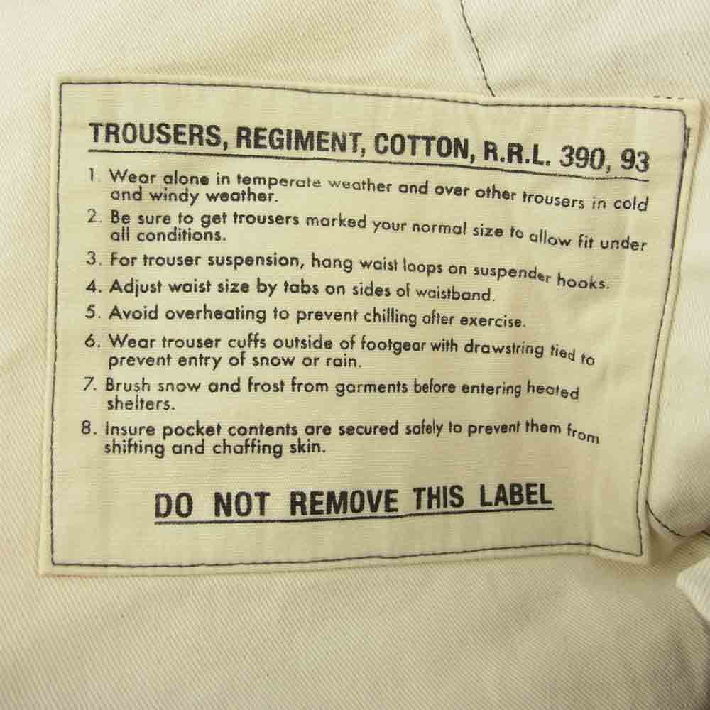 RRL ダブルアールエル 国内正規品 USED加工 ミリタリー カーゴ パンツ カーキ系 36【美品】【中古】
