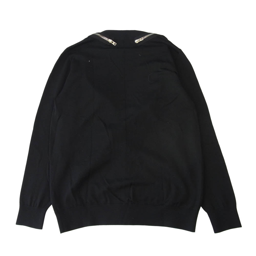 GIVENCHY ジバンシィ 17AW 17F 7803 532 ジバンシィジャパンタグ ファスナー スナップ ハイゲージウール カーディガン ブラック系 L【中古】