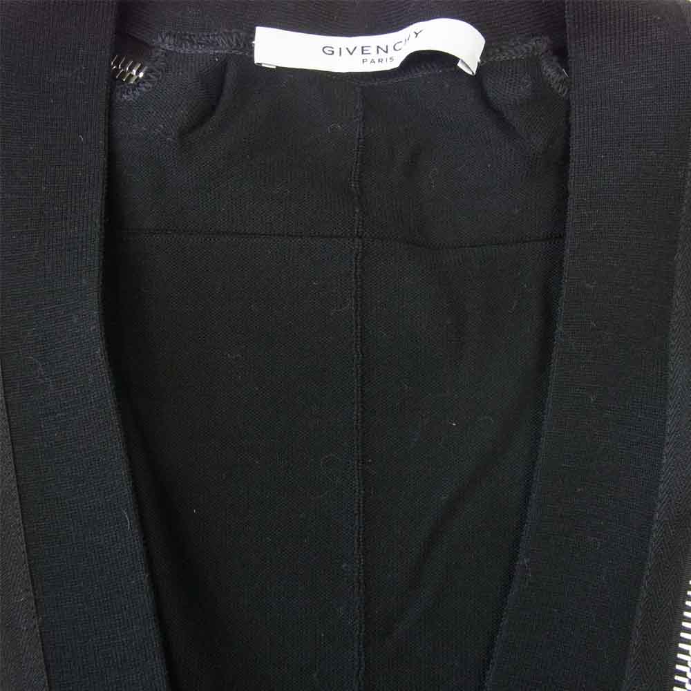 GIVENCHY ジバンシィ 17AW 17F 7803 532 ジバンシィジャパンタグ ファスナー スナップ ハイゲージウール カーディガン ブラック系 L【中古】