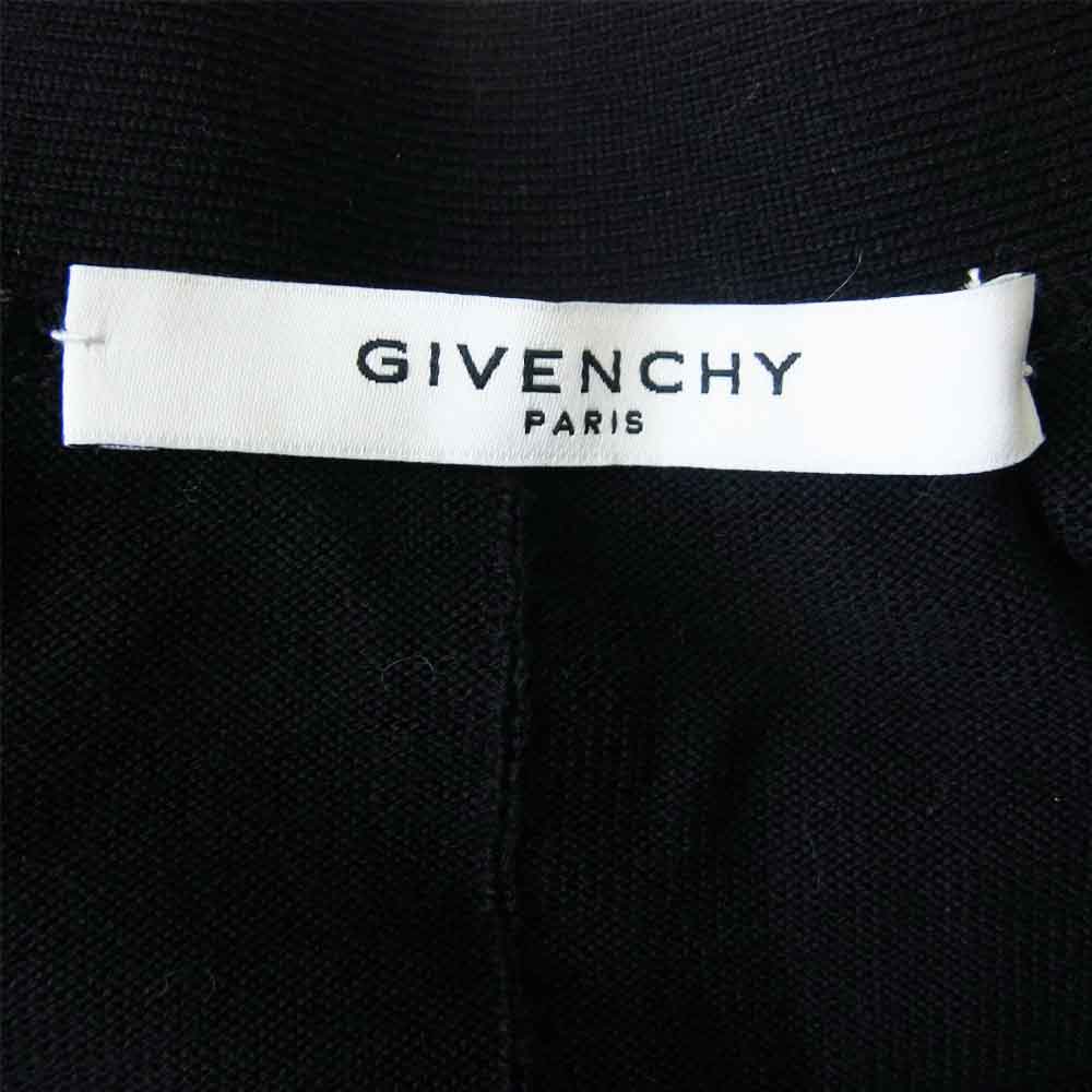 GIVENCHY ジバンシィ 17AW 17F 7803 532 ジバンシィジャパンタグ ファスナー スナップ ハイゲージウール カーディガン ブラック系 L【中古】