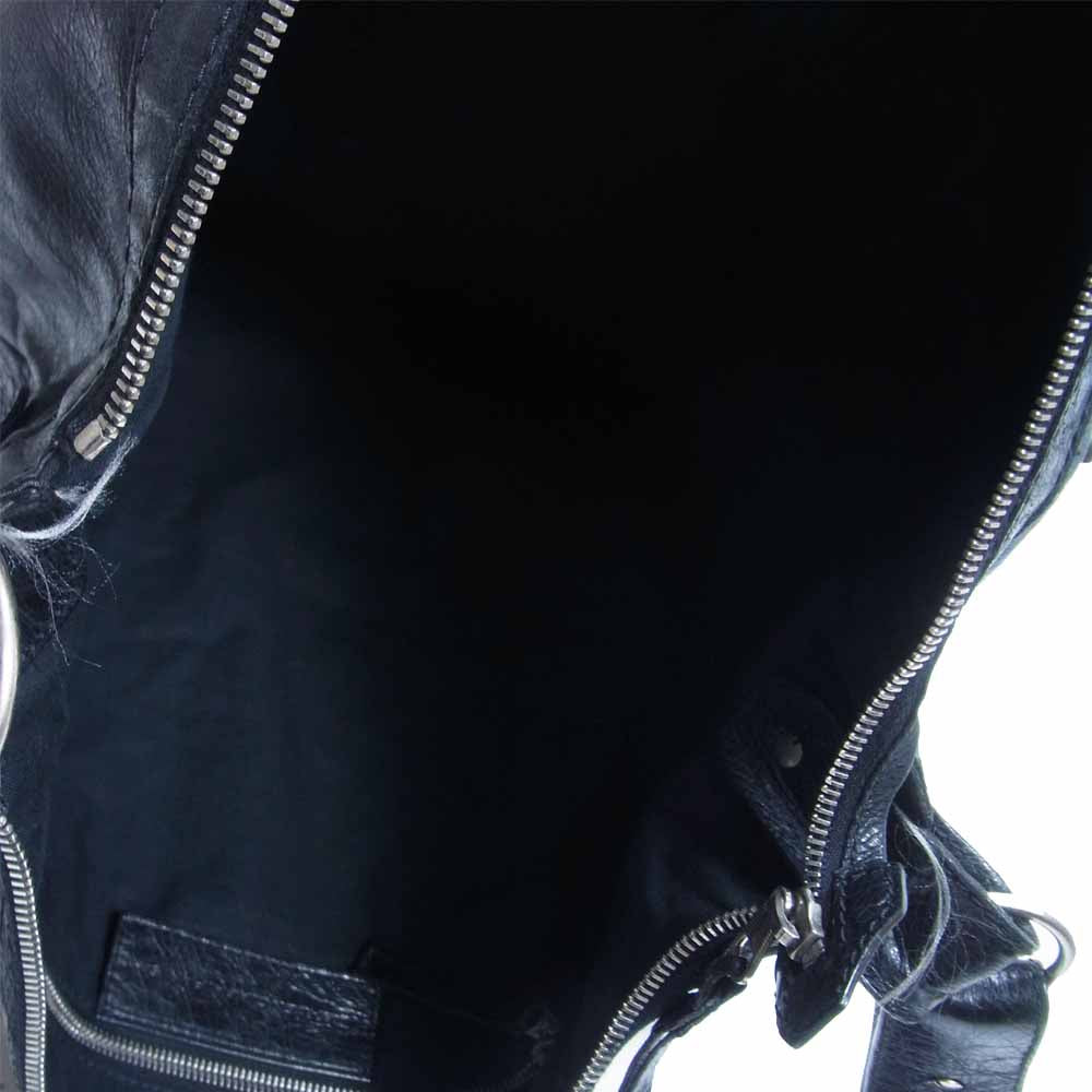 BALENCIAGA バレンシアガ 272409 1001 1669 Agneau Day Messenger レザー ショルダー バッグ ブラック系【中古】