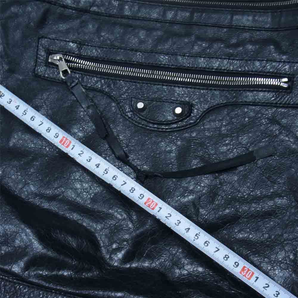BALENCIAGA バレンシアガ 272409 1001 1669 Agneau Day Messenger レザー ショルダー バッグ ブラック系【中古】