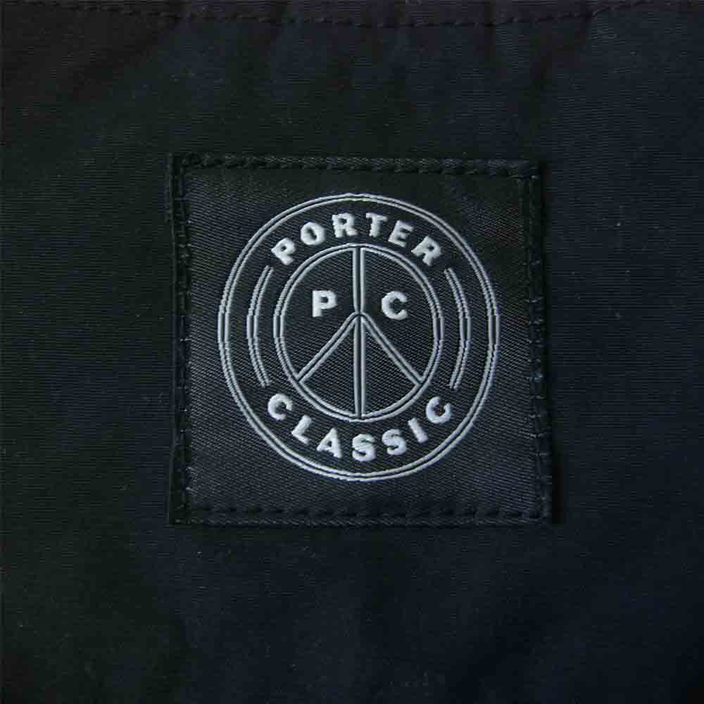 PORTER CLASSIC ポータークラシック 京都店限定 WEATHER CARDIGAN COAT ノーカラー ウェザー カーディガン コート ブラック系 M【中古】
