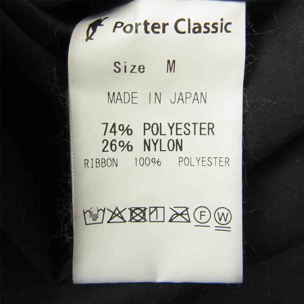 PORTER CLASSIC ポータークラシック 京都店限定 WEATHER CARDIGAN COAT ノーカラー ウェザー カーディガン コート ブラック系 M【中古】