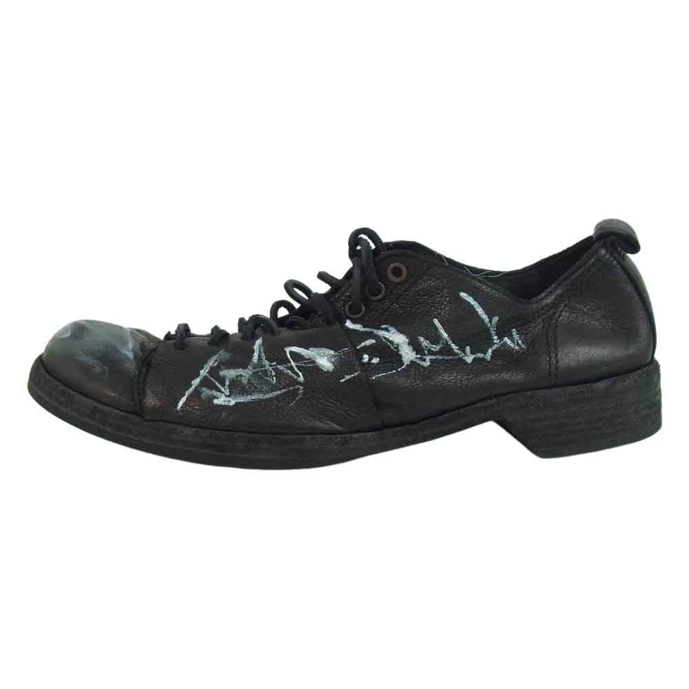 Yohji Yamamoto ヨウジヤマモト POUR HOMME プールオム 19AW HX-E01-761 Painted Leather Shoes ペイント レザー シューズ ブラック系 27【中古】