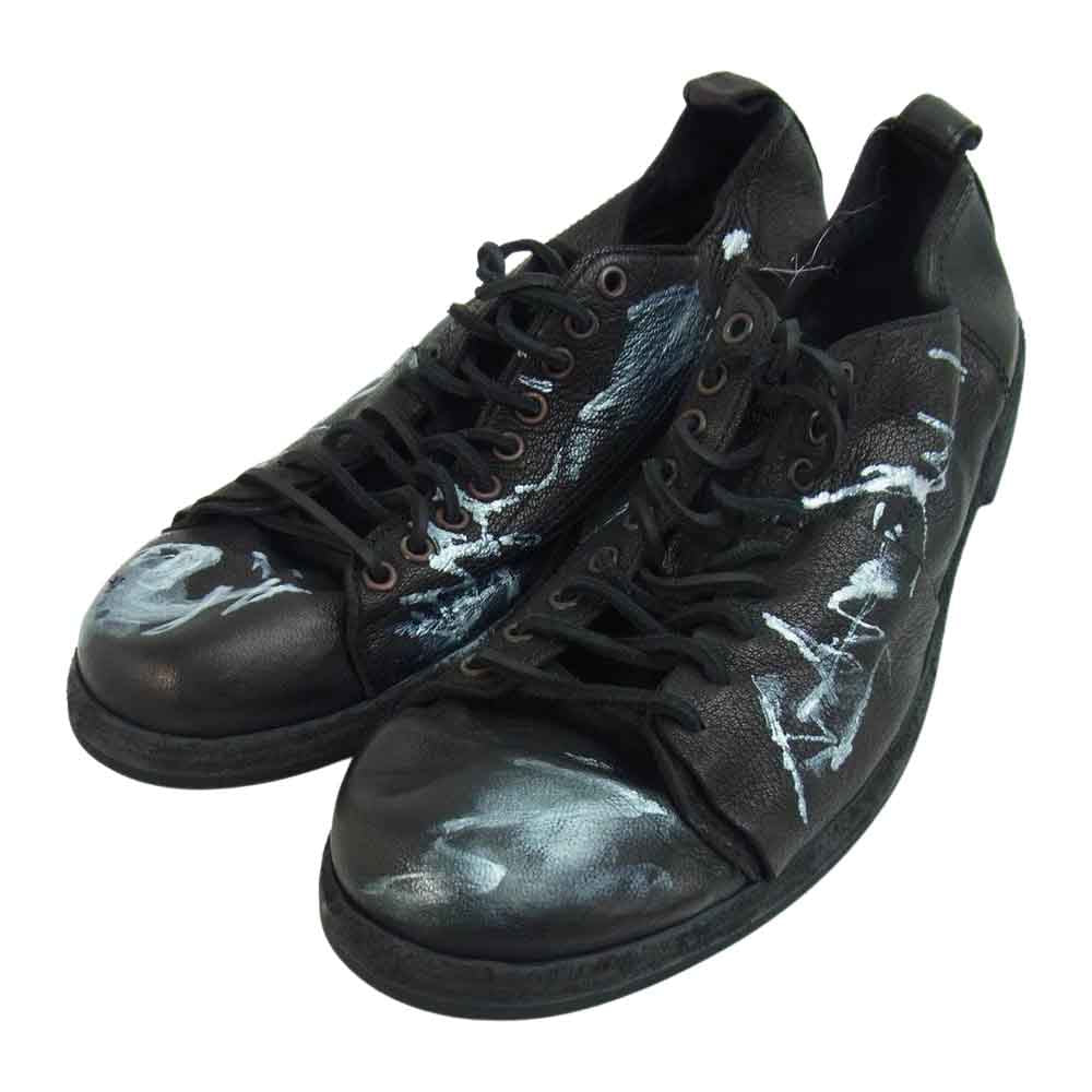 Yohji Yamamoto ヨウジヤマモト POUR HOMME プールオム 19AW HX-E01-761 Painted Leather Shoes ペイント レザー シューズ ブラック系 27【中古】