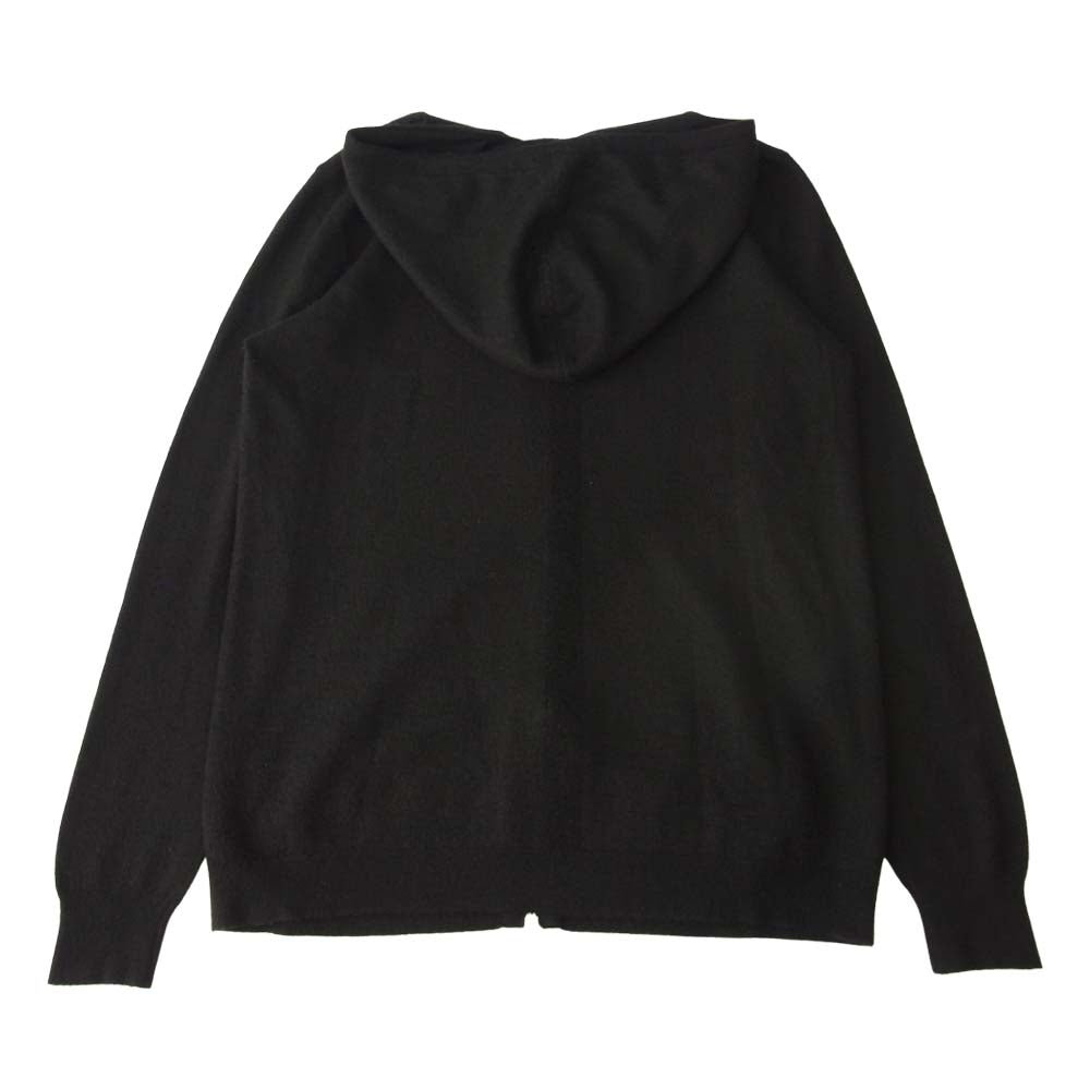 Rick Owens リックオウエンス RU19F4614-WSB 19AW Black Glitter Cashmere Hoodie カシミヤ100％ ニット ジップパーカー ブラック系 M【中古】