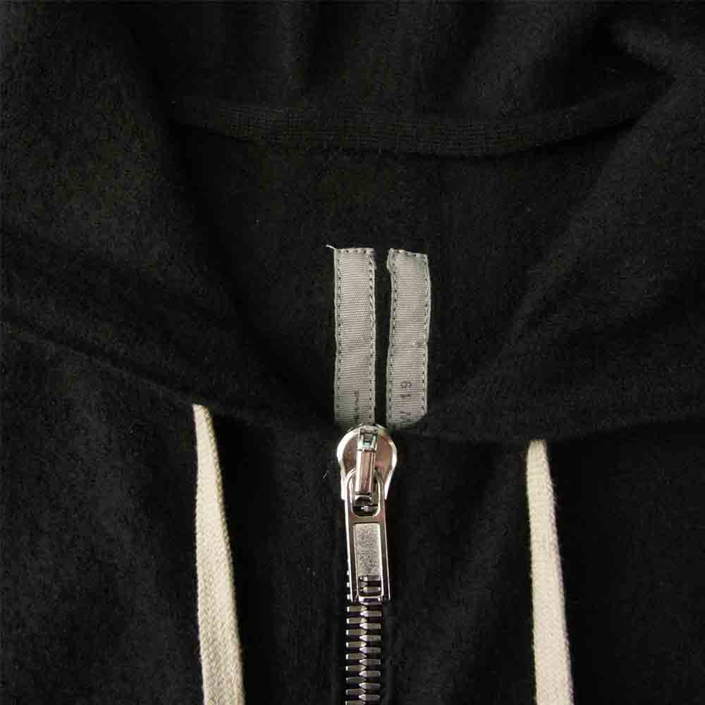 Rick Owens リックオウエンス RU19F4614-WSB 19AW Black Glitter Cashmere Hoodie カシミヤ100％ ニット ジップパーカー ブラック系 M【中古】