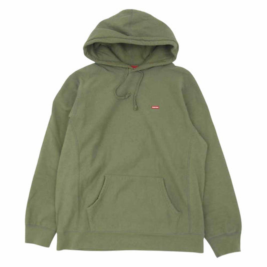 Supreme シュプリーム 21SS Small Box Hooded Sweatshirt スモールボックスロゴ フーデッド スウェット プルオーバー パーカー カーキ系 L【中古】