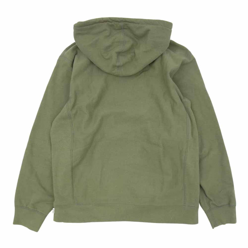Supreme シュプリーム 21SS Small Box Hooded Sweatshirt スモールボックスロゴ フーデッド スウェット プルオーバー パーカー カーキ系 L【中古】