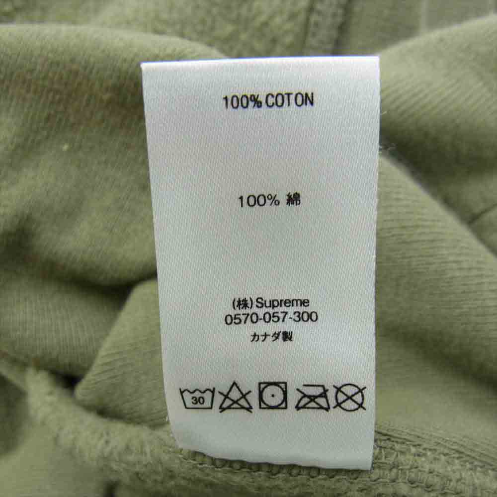 Supreme シュプリーム 21SS Small Box Hooded Sweatshirt スモールボックスロゴ フーデッド スウェット プルオーバー パーカー カーキ系 L【中古】