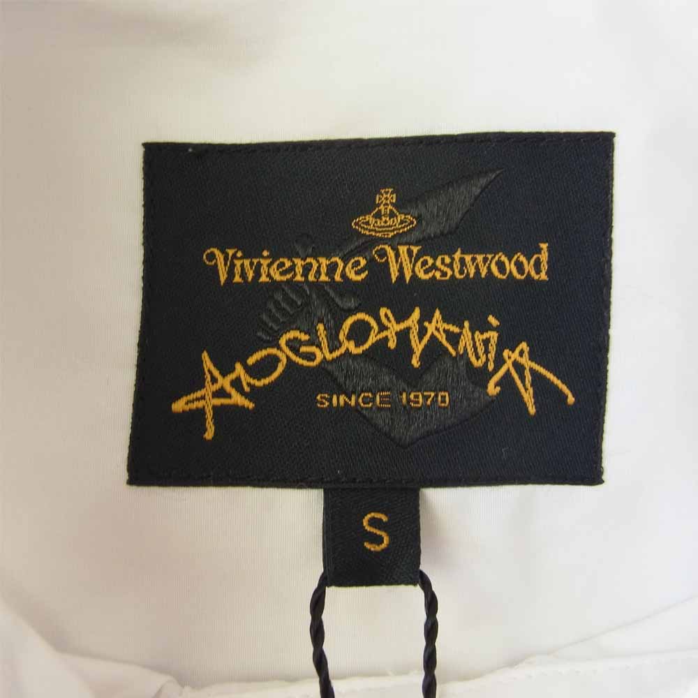 Vivienne Westwood ヴィヴィアンウエストウッド ANGLOMANIA アングロマニア 胸ロゴ刺繍 シャツ ホワイト系 S【新古品】【未使用】【中古】