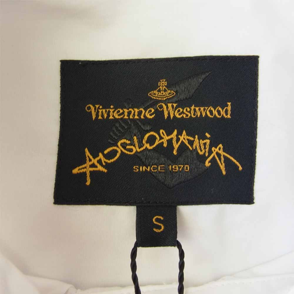 Vivienne Westwood ヴィヴィアンウエストウッド ANGLOMANIA アングロマニア 胸ロゴ刺繍 シャツ ホワイト系  S【新古品】【未使用】【中古】