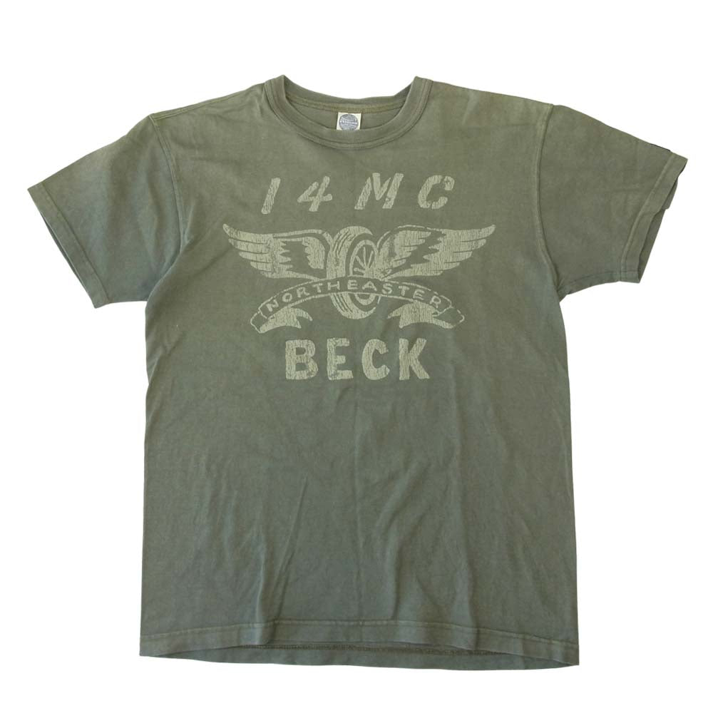 TOY'S McCOY トイズマッコイ BECK ベック プリント Tシャツ 半袖 カーキ系 S【中古】