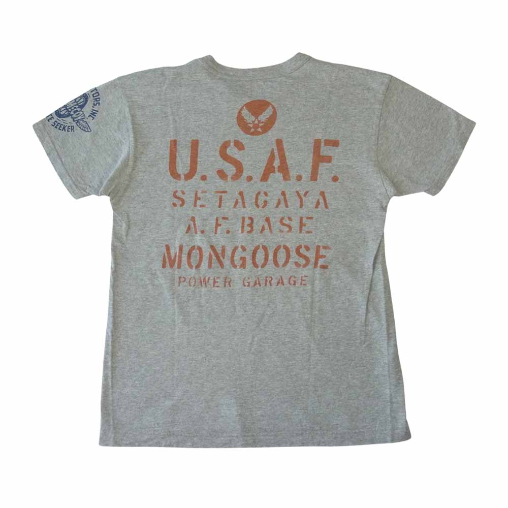 TOY'S McCOY トイズマッコイ × 世田谷 ベース マングース パワー ガレージ 半袖 Tシャツ グレー系 S【中古】