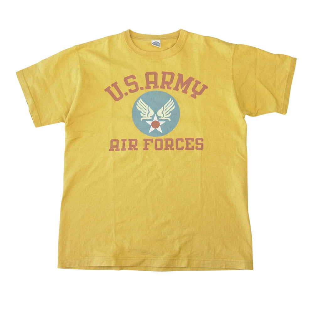 TOY'S McCOY トイズマッコイ USAF USエアフォース プリント Tシャツ 半袖 イエロー系 M【中古】