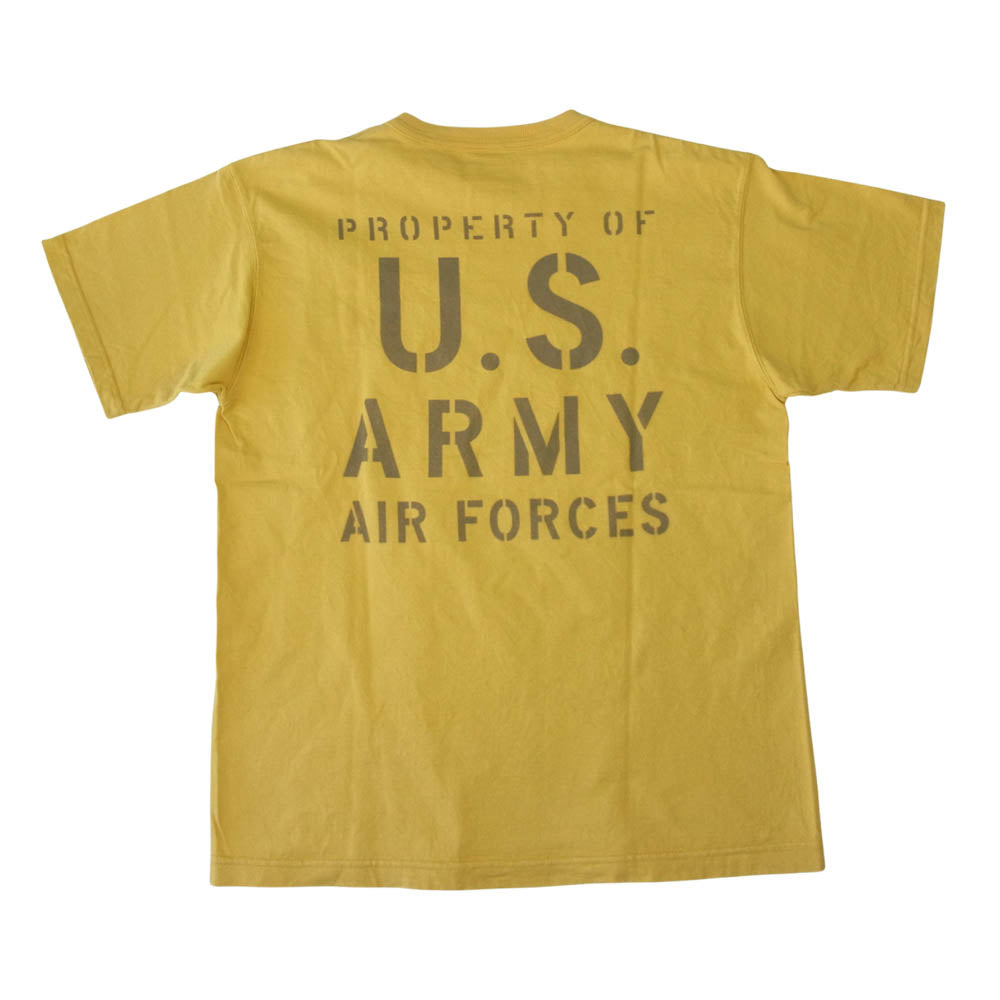 TOY'S McCOY トイズマッコイ USAF USエアフォース プリント Tシャツ 半袖 イエロー系 M【中古】