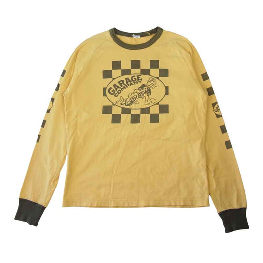 TOY'S McCOY トイズマッコイ McHILL マックヒル プリント トリム L/S 長袖 Tシャツ イエロー系 M【中古】