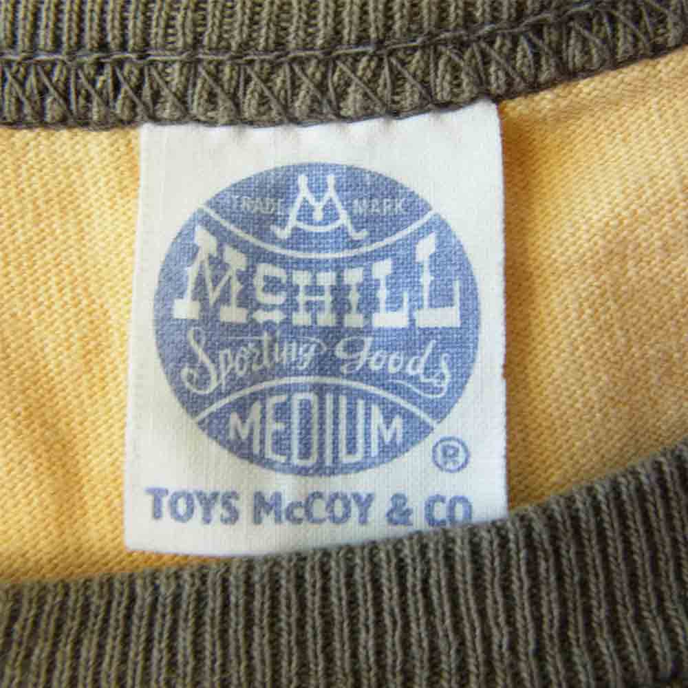 TOY'S McCOY トイズマッコイ McHILL マックヒル プリント トリム L/S 長袖 Tシャツ イエロー系 M【中古】