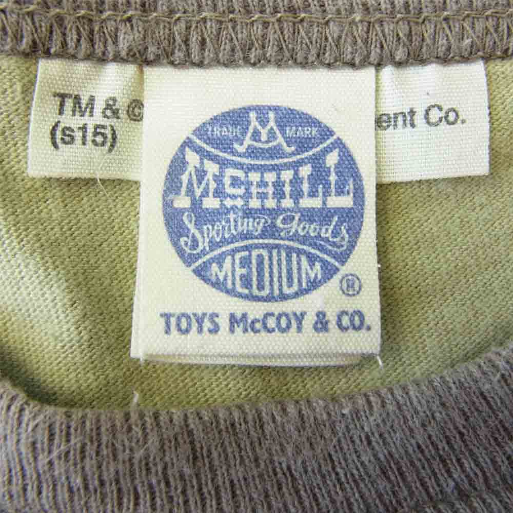 TOY'S McCOY トイズマッコイ McHILL マックヒル TOM & JERRY トム アンド ジェリー プリント トリム Tシャツ 半袖 カーキ系 M【中古】