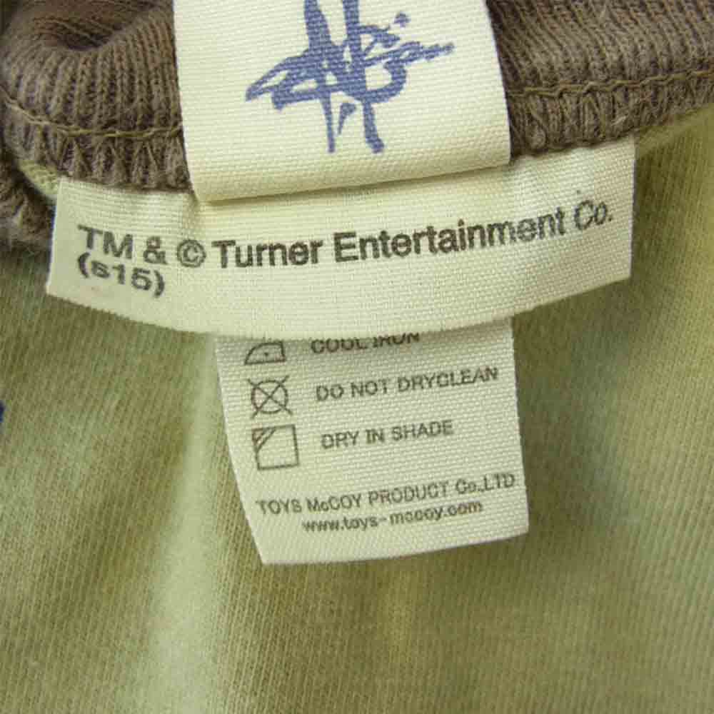 TOY'S McCOY トイズマッコイ McHILL マックヒル TOM & JERRY トム アンド ジェリー プリント トリム Tシャツ 半袖 カーキ系 M【中古】