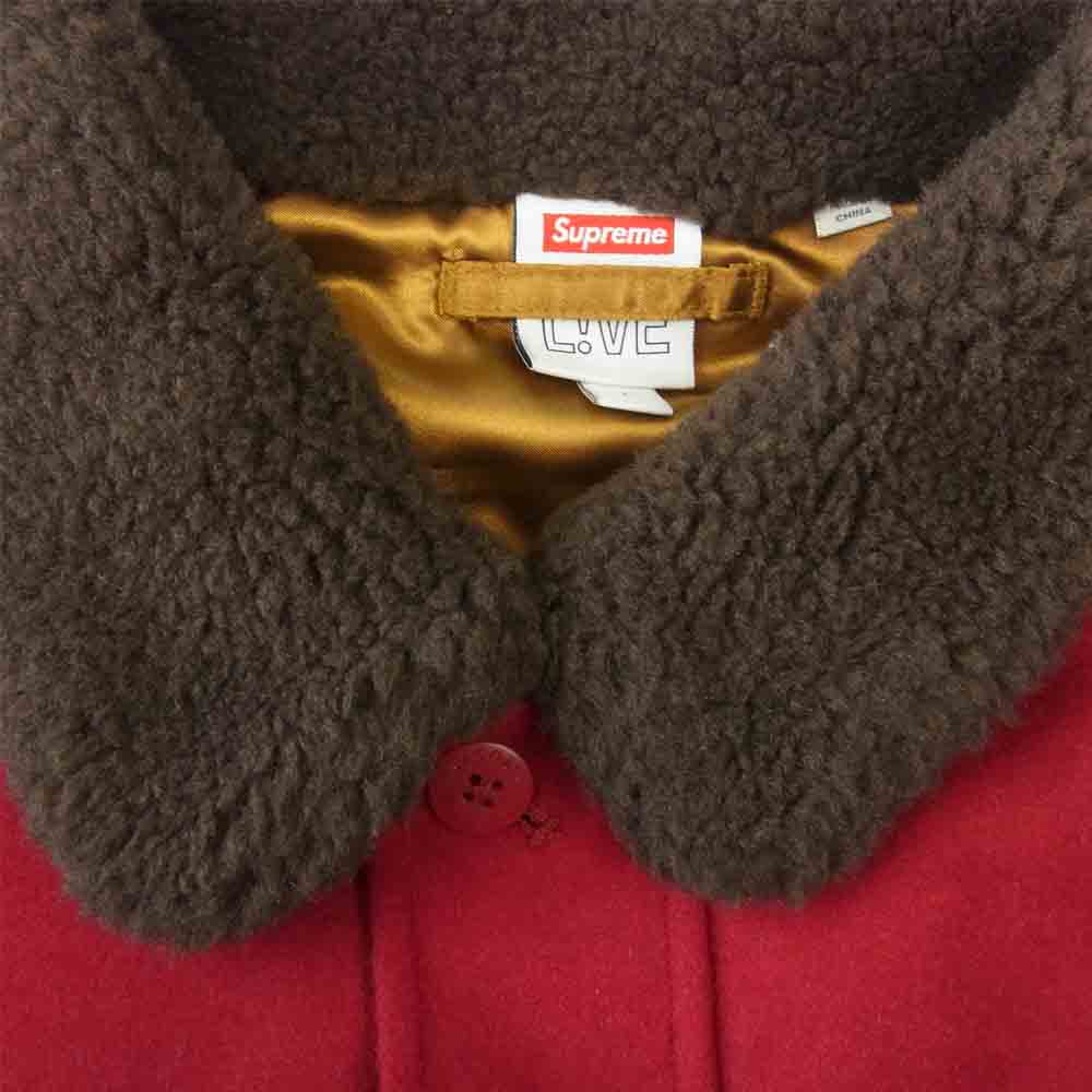 Supreme シュプリーム × LACOSTE Wool Bomber Jacket 19AW ラコステ ウール ボンバージャケット レッド系 L【美品】【中古】