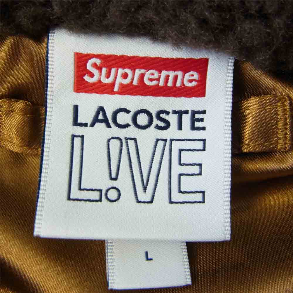 Supreme シュプリーム × LACOSTE Wool Bomber Jacket 19AW ラコステ ウール ボンバージャケット レッド系 L【美品】【中古】