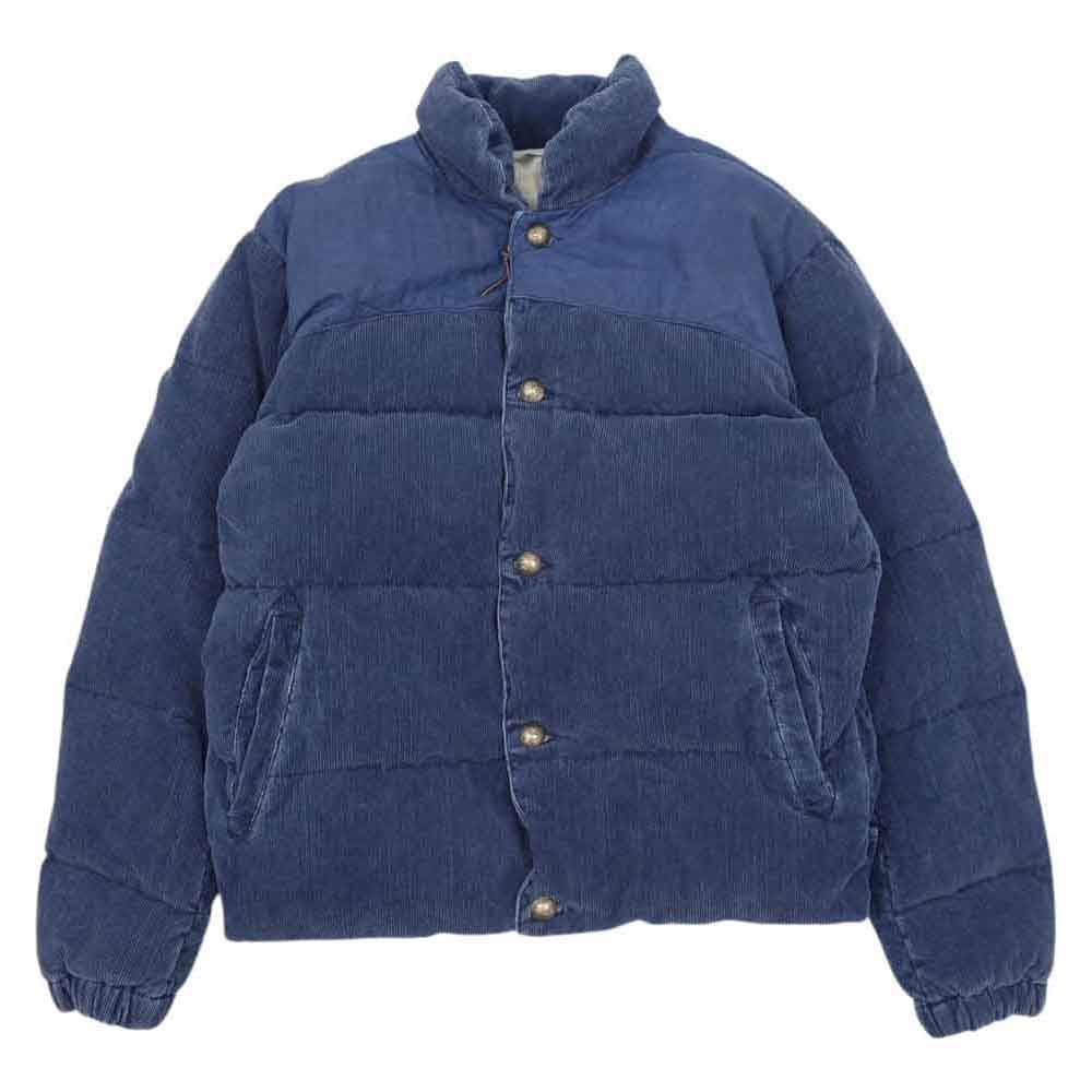 REMI RELIEF レミレリーフ × BEAMS PLUS ビームス プラス コーデュロイ ダウン ジャケット ネイビー系 XL【中古】