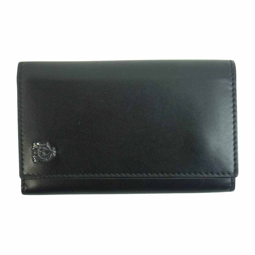 Dunhill ダンヒル ロゴ レザー 6連 キーケース ブラック系【中古】