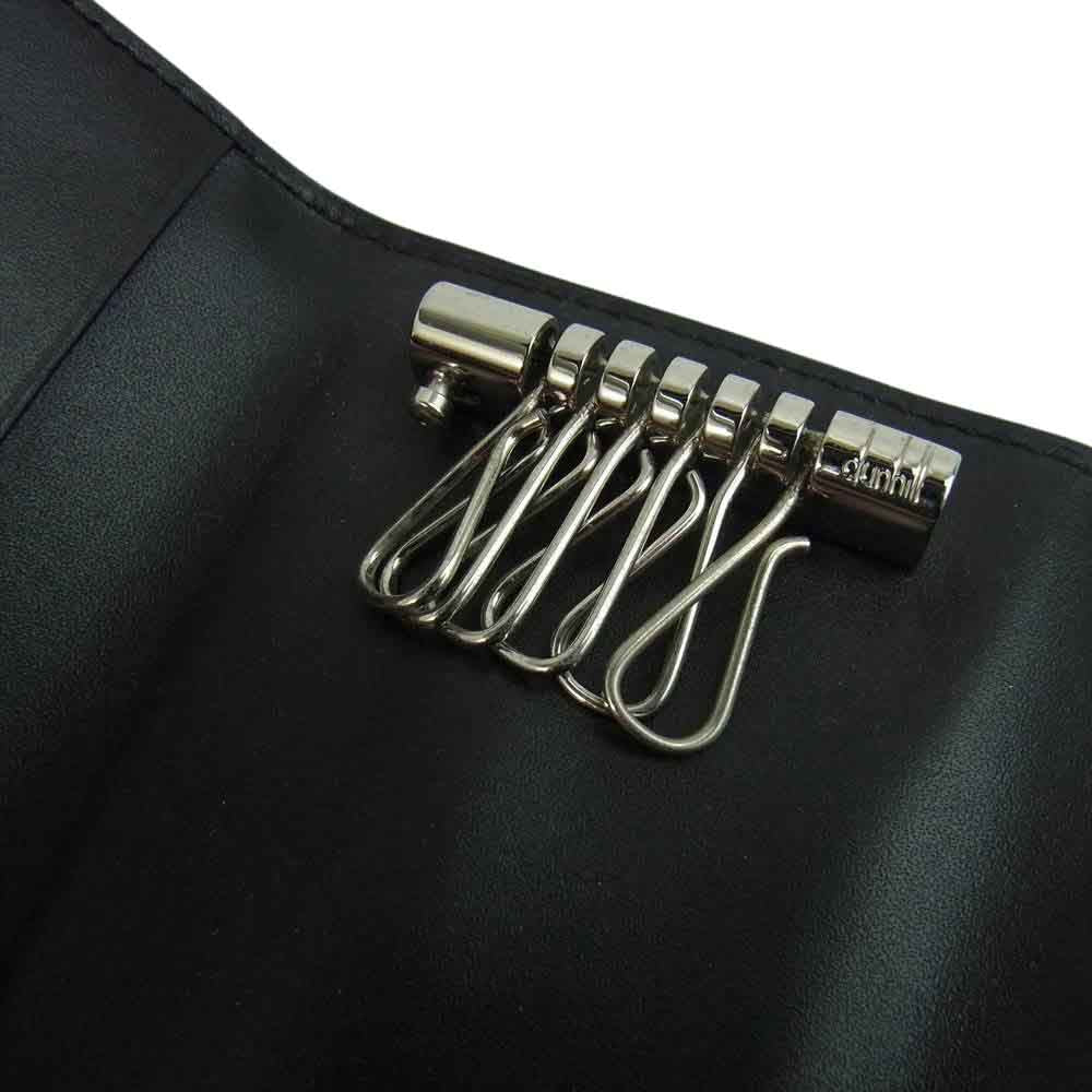 Dunhill ダンヒル ロゴ レザー 6連 キーケース ブラック系【中古】