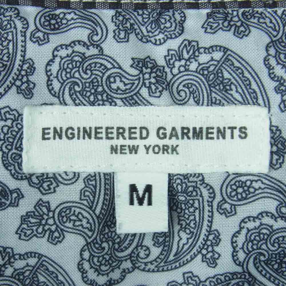 Engineered Garments エンジニアードガーメンツ Western Shirt-Combo クレイジーパターン ギンガムチェック ウエスタン 長袖 シャツ ブラック系 ホワイト系 M【中古】