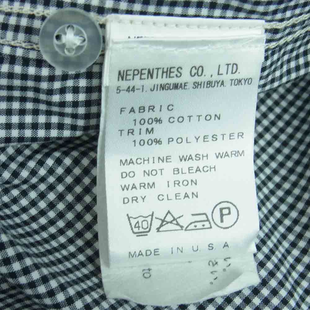 Engineered Garments エンジニアードガーメンツ Western Shirt-Combo クレイジーパターン ギンガムチェック ウエスタン 長袖 シャツ ブラック系 ホワイト系 M【中古】