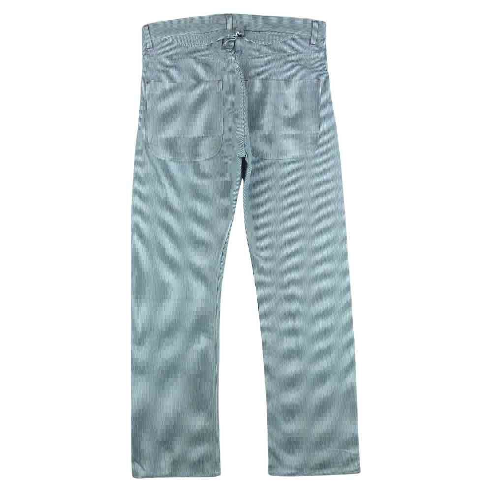 JUNYA WATANABE COMME des GARCONS MAN ジュンヤワタナベコムデギャルソンマン eYe 12SS AD2011 WI-P907 ヒッコリーストライプ ワーク パンツ ブルー系 ホワイト系 L【中古】