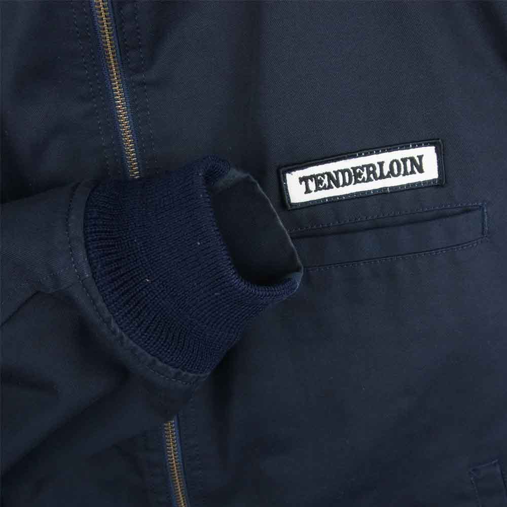 TENDERLOIN テンダーロイン T-WORK JKT 裏地キルティング ロゴワッペン リブ ワーク ジャケット ブラック系 L【中古】