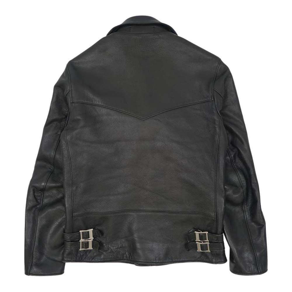 ADDICT CLOTHES アディクトクローズ NEW VINTAGE ニュー ビンテージ シープ レザー ライダース ジャケット ブラック系 36【中古】