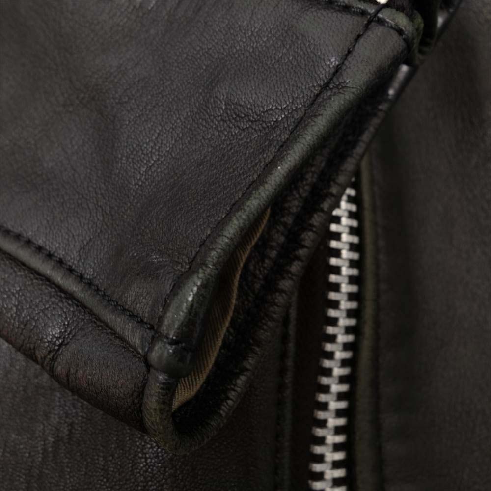 ADDICT CLOTHES アディクトクローズ NEW VINTAGE ニュー ビンテージ シープ レザー ライダース ジャケット ブラック系 36【中古】
