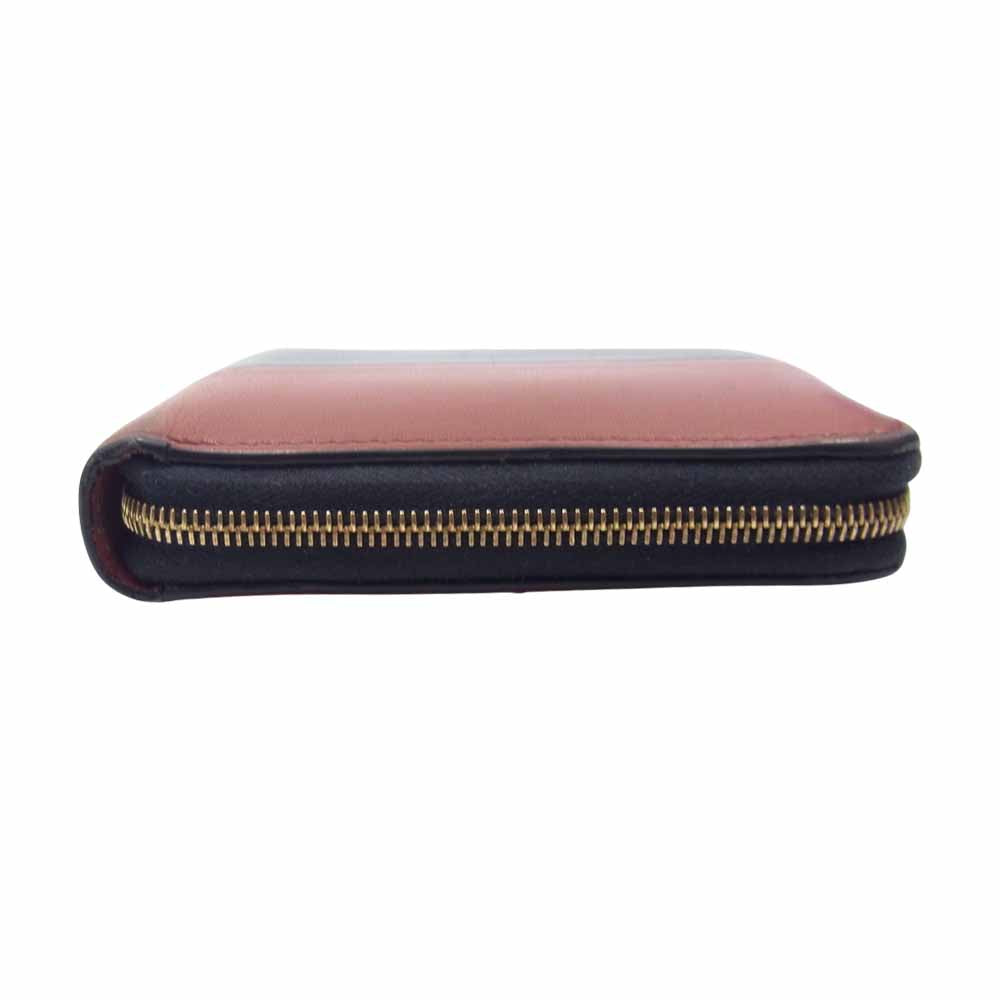 CELINE セリーヌ 105023XTM スモール ジップド ラウンド ファスナー レザー 財布 ブラウン系【中古】