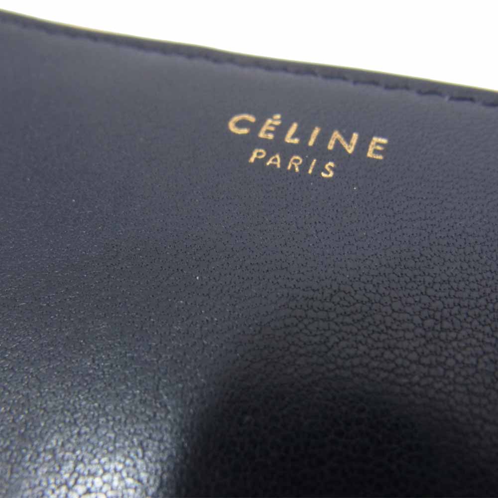 CELINE セリーヌ 105023XTM スモール ジップド ラウンド ファスナー レザー 財布 ブラウン系【中古】