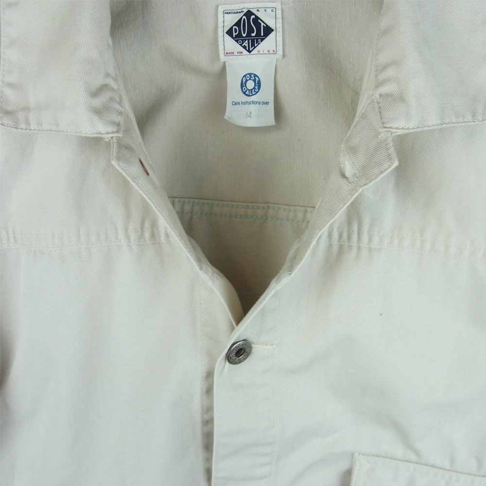 POST OVERALLS ポストオーバーオールズ ワーク ジャケット コットン アメリカ製 オフホワイト系 M【中古】