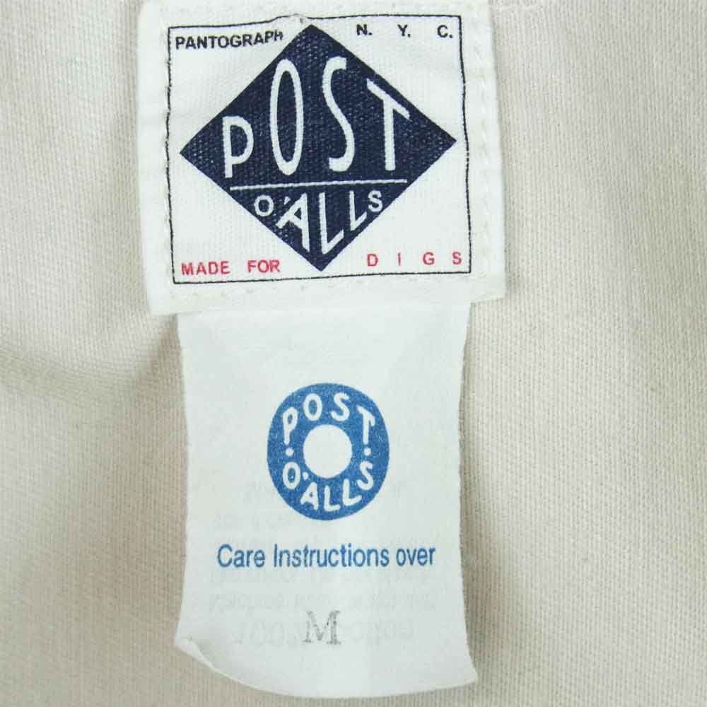 POST OVERALLS ポストオーバーオールズ ワーク ジャケット コットン アメリカ製 オフホワイト系 M【中古】