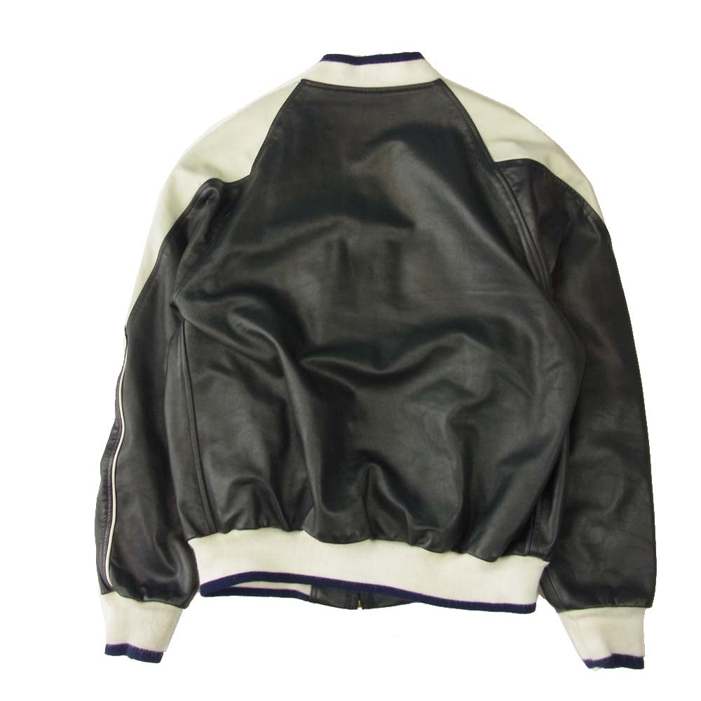 【美品/USA製】POST O'ALLS ヴィンテージ リブ切替レザースタジャン 美品/USA製】POST O'ALLS ヴィンテージ リブ切替レザースタジャン 美品