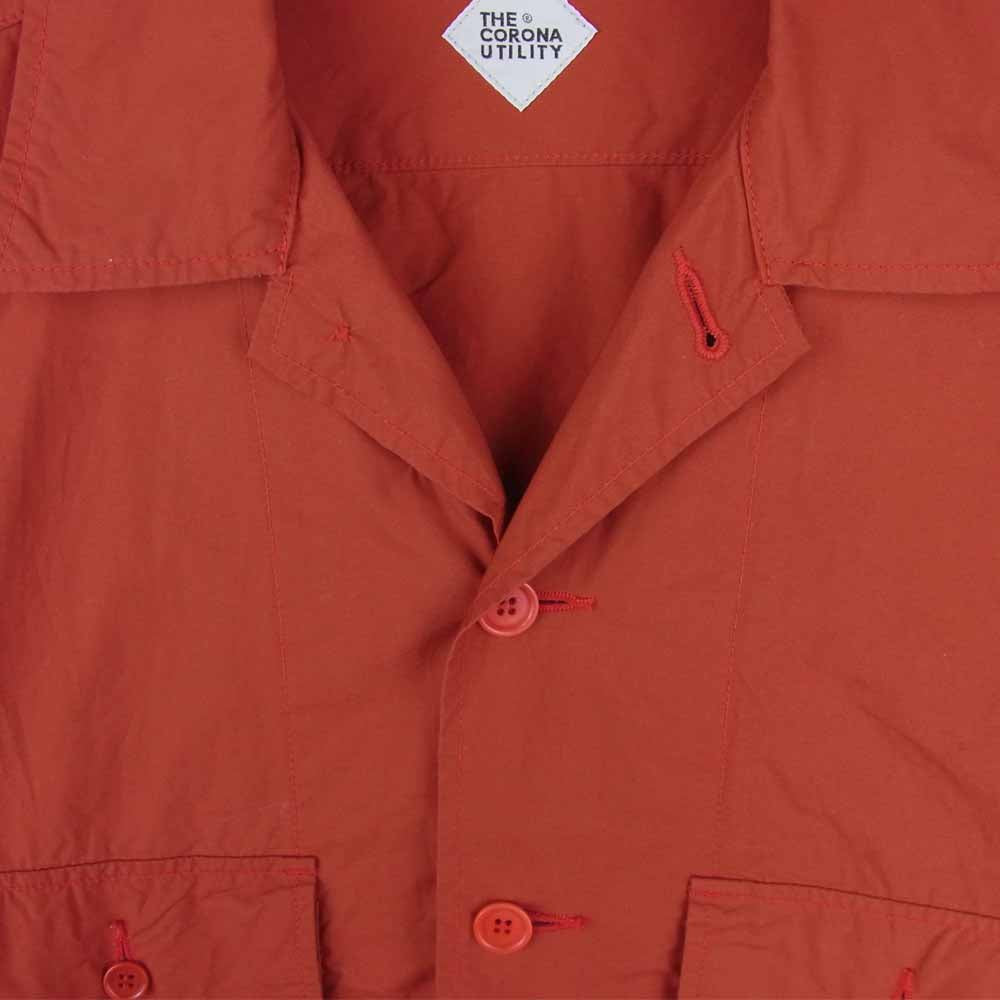 CORONA コロナ UTILITY L/S SHIRT 長袖 シャツ コットン 日本製 レッド系 M【中古】