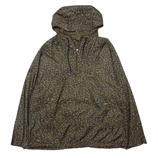 CORONA コロナ LEOPARD PATTERN ナイロン プルオーバー ジャケット 日本製 ブラウン系 M【中古】