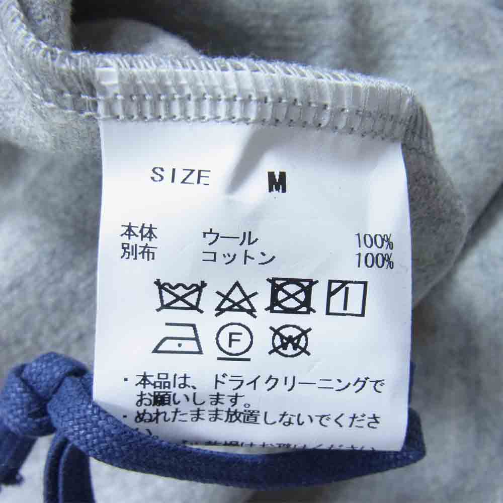 クオン 1702CS01 ショルダーパッチ モックネック ウール ニット グレー系 M【新古品】【未使用】【中古】